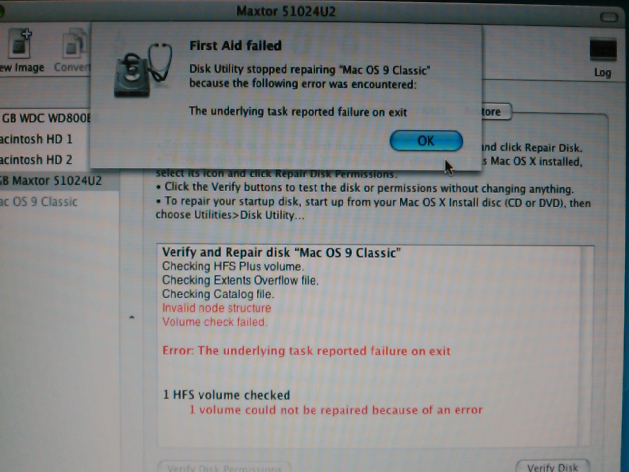 Disk Utility First Aid